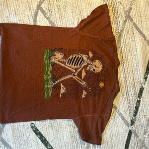 Fashion Nova Brown Skeleton Graphic Tee